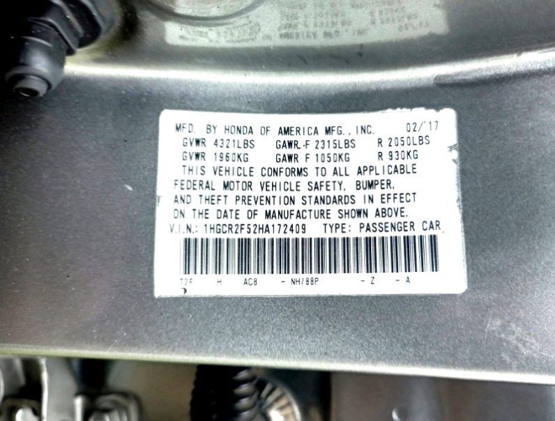Foreign Used 2017 Honda Accord