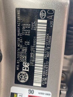 Foreign Used 2015 Toyota Corolla